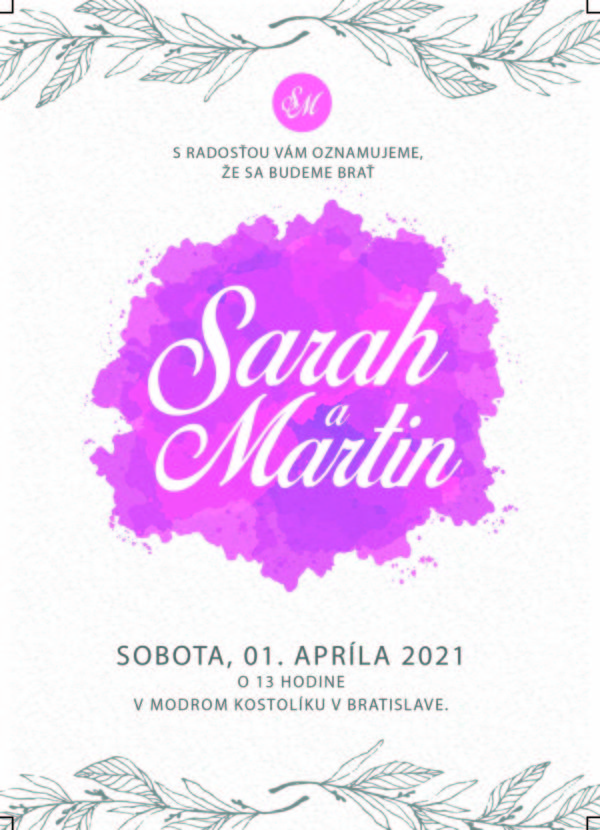 Svadobné oznámenie SO21004