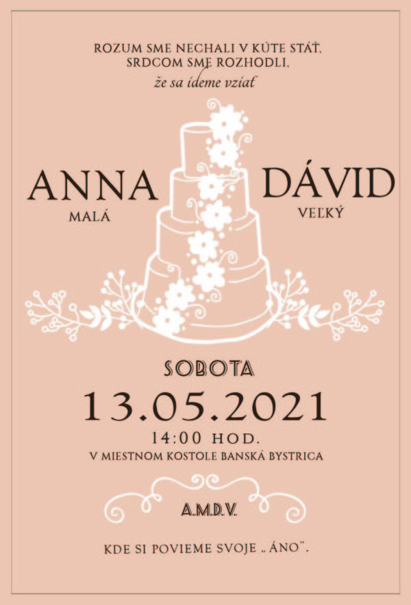 Svadobné oznámenie SO21011