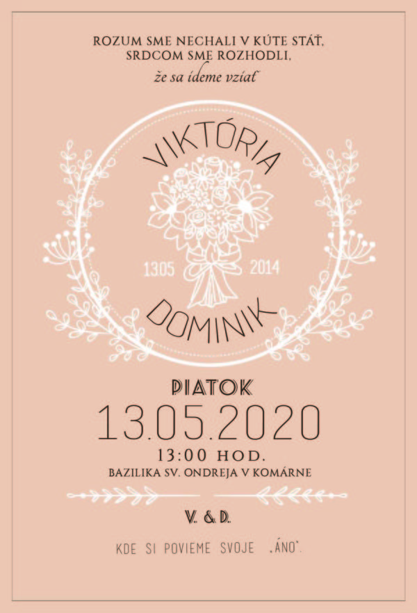 Svadobné oznámenie SO21014