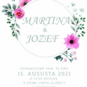 Svadobné oznámenie SO21013